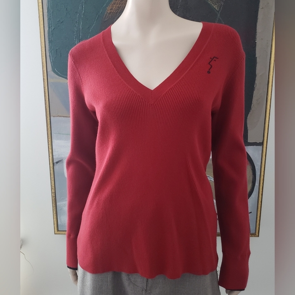 Jason Wu | NWOT V-neck Rib Knit Sweater - Picture 4 of 14